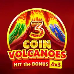 Official Slots logo: 3 Coin Volcanoes by Booongo at Frank Casino